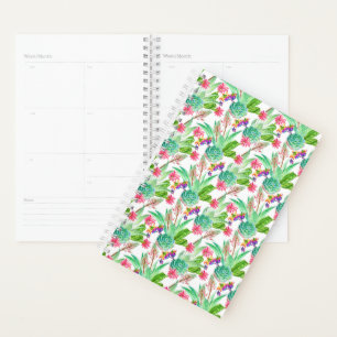 Helderheid Waterverf Cactus & Succulent Patroon Planner