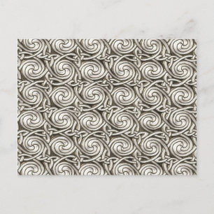 Helderheid zilveren Keltische Spiral kent patroon Briefkaart