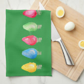 Helderheldere kerstverlichting voor Waterverf Theedoek (Quarter Fold)