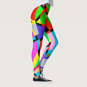 Helderkleurig abstract ontwerp leggings