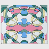 Helderkleurig Abstract patroon - Roze Blauw Groen Cadeaupapier (Vlak)