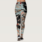 Helderkleurig Abstract patroon Wavy Wavy Leggings (Achterkant)
