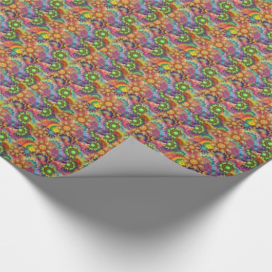 Helderkleurig Abstract ventilatorpatroon Cadeaupapier (Hoek)