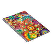 Helderkleurig Abstract ventilatorpatroon Notitieboek (Rechterzijde)