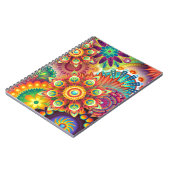 Helderkleurig Abstract ventilatorpatroon Notitieboek (Linkerzijde)