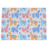 Helderkleurig Alpaca-patroon Groot Cadeauzakje (Voorkant)