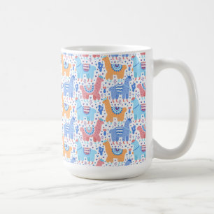 Helderkleurig Alpaca-patroon Koffiemok
