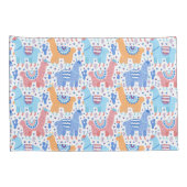 Helderkleurig Alpaca-patroon Kussensloop (Achterkant-Rechts)