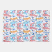 Helderkleurig Alpaca-patroon Theedoek (Horizontaal)