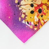 Helderkleurig bloemrijk modern fleece deken (Hoek)