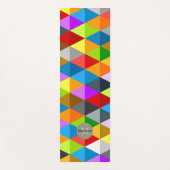 Helderkleurig driehoekspatroon Monogram Yogamat (Voorkant)