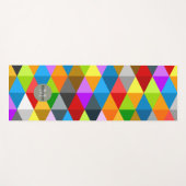 Helderkleurig driehoekspatroon Monogram Yogamat (Voorkant (horizontaal))