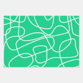 Helderkleurig, groen Abstract ontwerp met moderne Inpakpapier Vel (Voorkant)