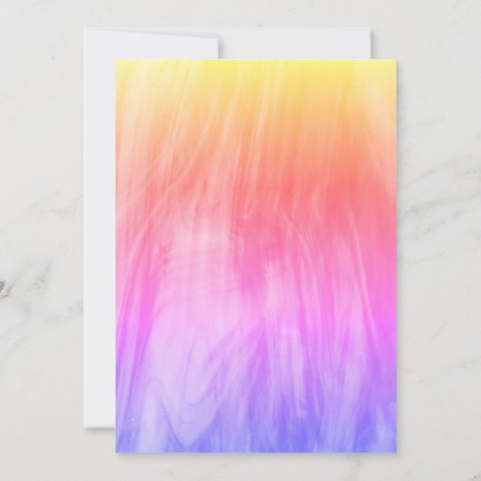 Helderkleurig huwelijk kaart (Achterkant)