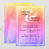 Helderkleurig huwelijk kaart (Voorkant / Achterkant)
