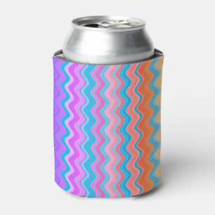 Helderkleurig, meerkleurig Wavy Zigzag Patten Blikjeskoeler