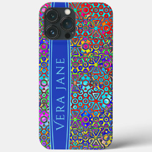 Helderkleurig, modern Glas in lood lintLijst iPhone 13 Pro Max Hoesje