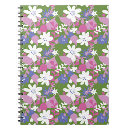 Helderkleurig Notitieboek van Floral Pink en White