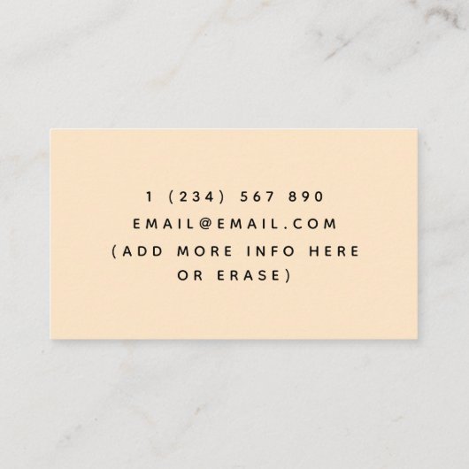 Helderkleurig patroon met chocolaatstaaf en kleurr visitekaartje (Achterkant)