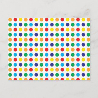 Helderkleurig patroon van Fun Polka Dots Girly Briefkaart