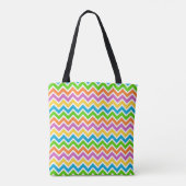 Helderkleurig Rainbow Chevron Pattern Draagtas (Achterkant)