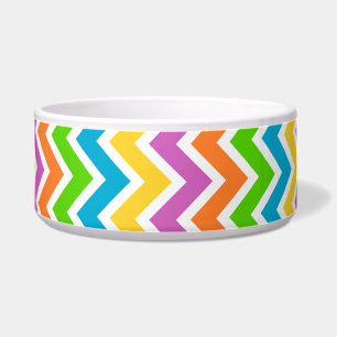 Helderkleurig Rainbow Chevron Pattern Voerbakje