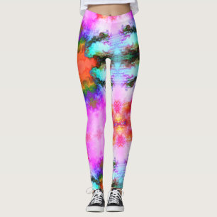 Helderkleurig roze Aqua Red Leggings