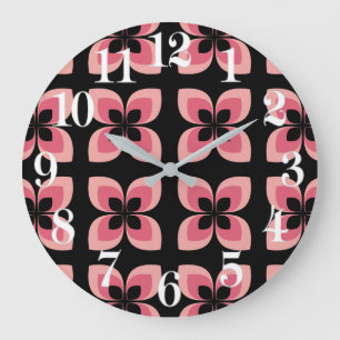 Helderkleurig, roze ventilatorpatroon grote klok