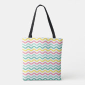 Helderkleurig Wavy Pattern Monogramed Draagtas (Achterkant)