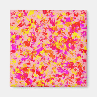 Helderkleurige, abstracte verfvlek magneet