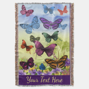 Helderkleurige Butterflies Kunst op maat Deken