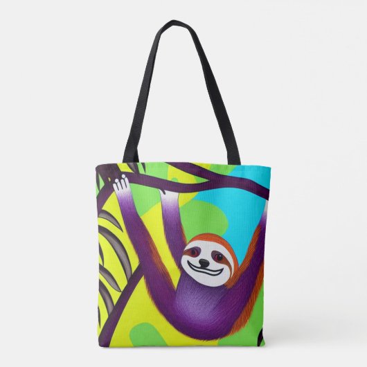 Helderkleurige Canvas tas met sleuf (Achterkant)