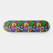Helderkleurige Cartoon monsters Skateboard (Horizontaal)