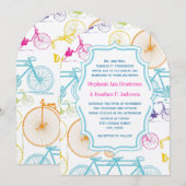 Helderkleurige  fietspatroon kaart (Voorkant / Achterkant)