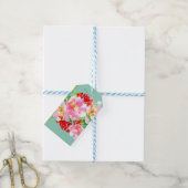 Helderkleurige Floral Hartelijk dank Labels Cadeaulabel (Met Touw)