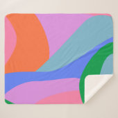 Helderkleurige, levendige, afspeelbare Abstracte v Sherpa Deken (Voorkant (horizontaal))