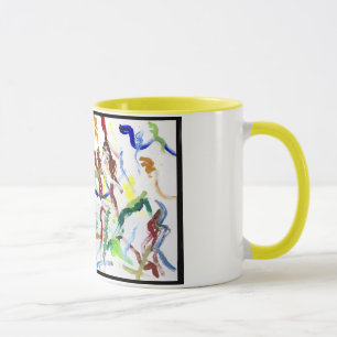 Helderkleurige mok met originele illustraties!