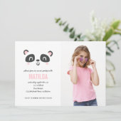 Helderkleurige multicolor panda fotoverjaardag (Staand voorkant)