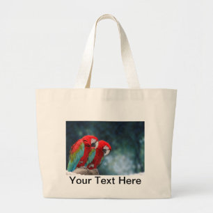 Helderkleurige parrots Wildlife Natuur Gepersonali Grote Tote Bag