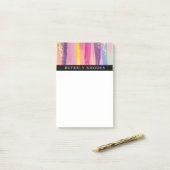 Helderkleurige penseelstreken en spatpenselen post-it® notes (Op bureau)