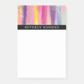 Helderkleurige penseelstreken en spatpenselen post-it® notes (Voorkant)