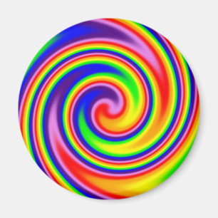 Helderkleurige Rainbow Swirl Bold Colors Magneet