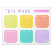 Helderkleurige regenboogplank notitieblok (Voorkant)