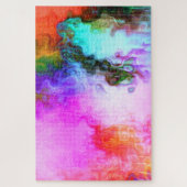 Helderkleurige roze Abstracte kunst Legpuzzel (Verticaal)