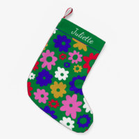 Helderkleurige Scandinavian Flowers Green Custom