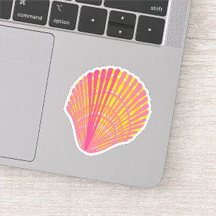 Helderkleurige Seashell Sticker