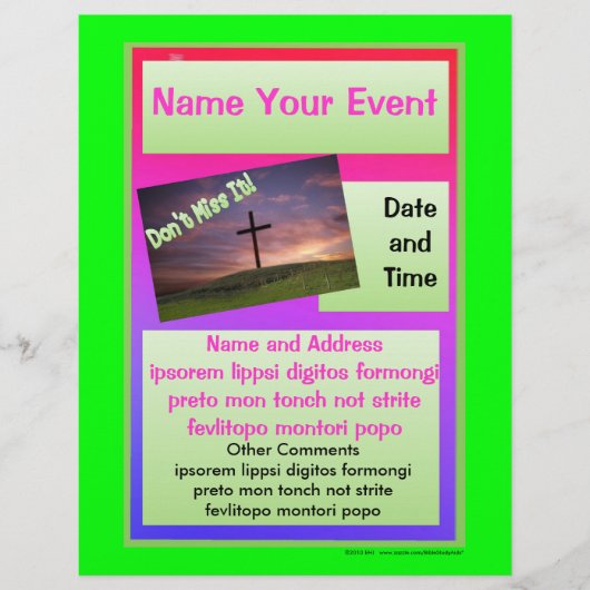 Helderkleurige speciale gebeurtenisbrochure flyer (Voorkant)