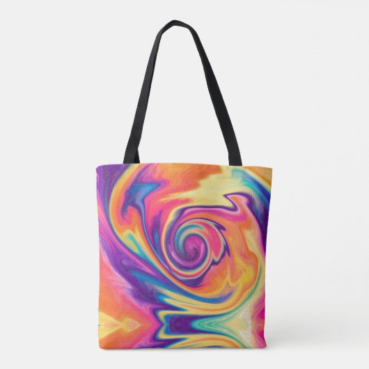 Helderkleurige Stropdas-kleurstofschouder-Canvas t Draagtas (Achterkant)
