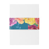 Helderkleurige turkooizen bruiloft uitnodigingen wikkel (Achterkant Voorbeeld)