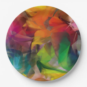Helderkleurige vetorkunst papieren bordje